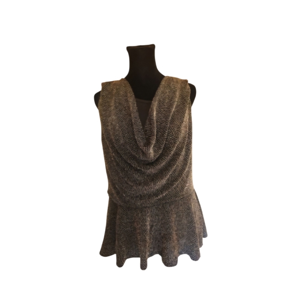 Fashion To Figure Elegant Black and Gold Women's Top